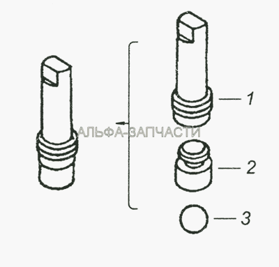 5320-1305030 Пробка с шариком и держателем  